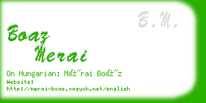 boaz merai business card